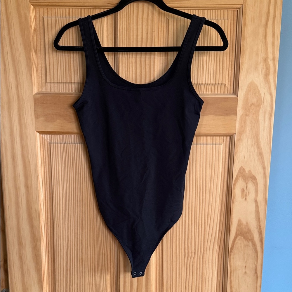 Abercrombie & Fitch Black Scoop Neck Bodysuit - Soft A&F Collection